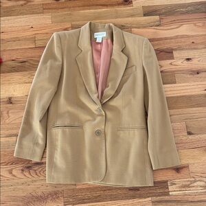 Lands’ End Women's Vintage Wool Camel Blazer